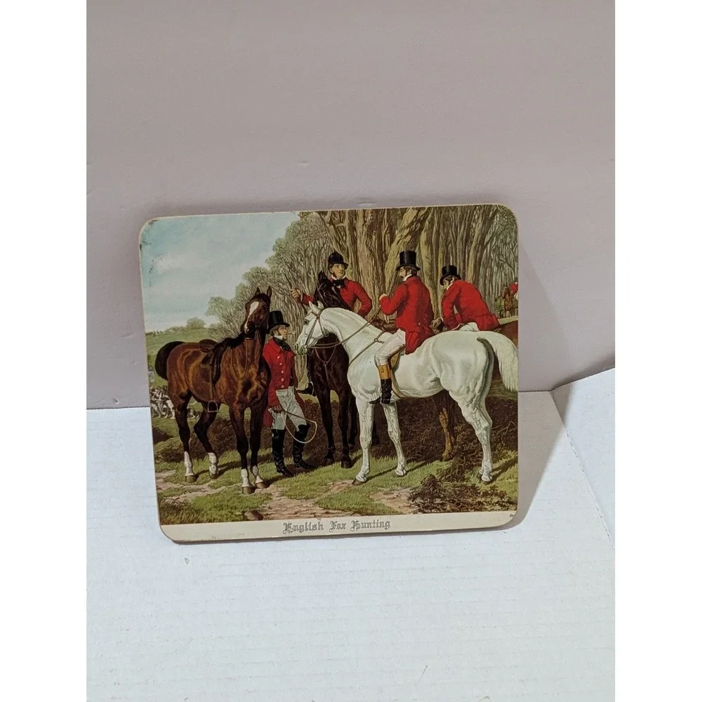 Pimpernel English Fox Hunting Cork Backed Placemat Made in England Traditional